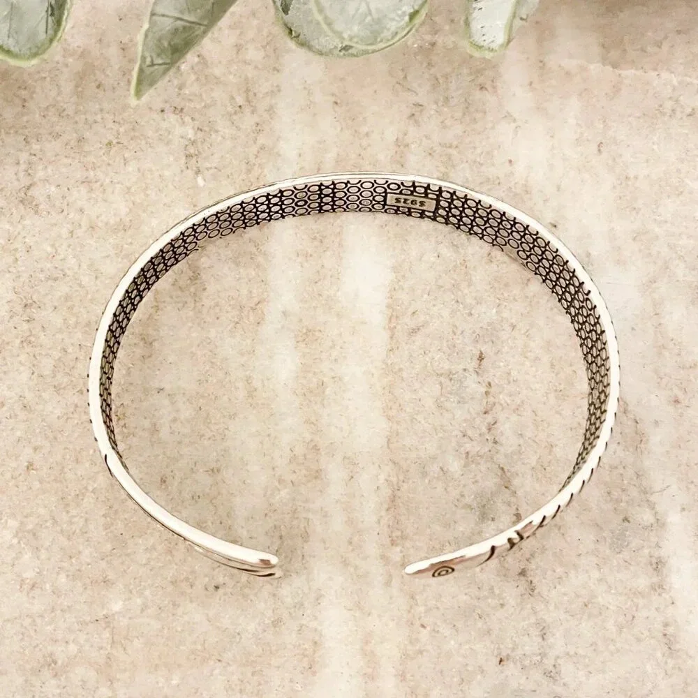 925 Sterling Silver Cuff Bracelet Fish Bracelet Modern Silver Bangle Bracelet